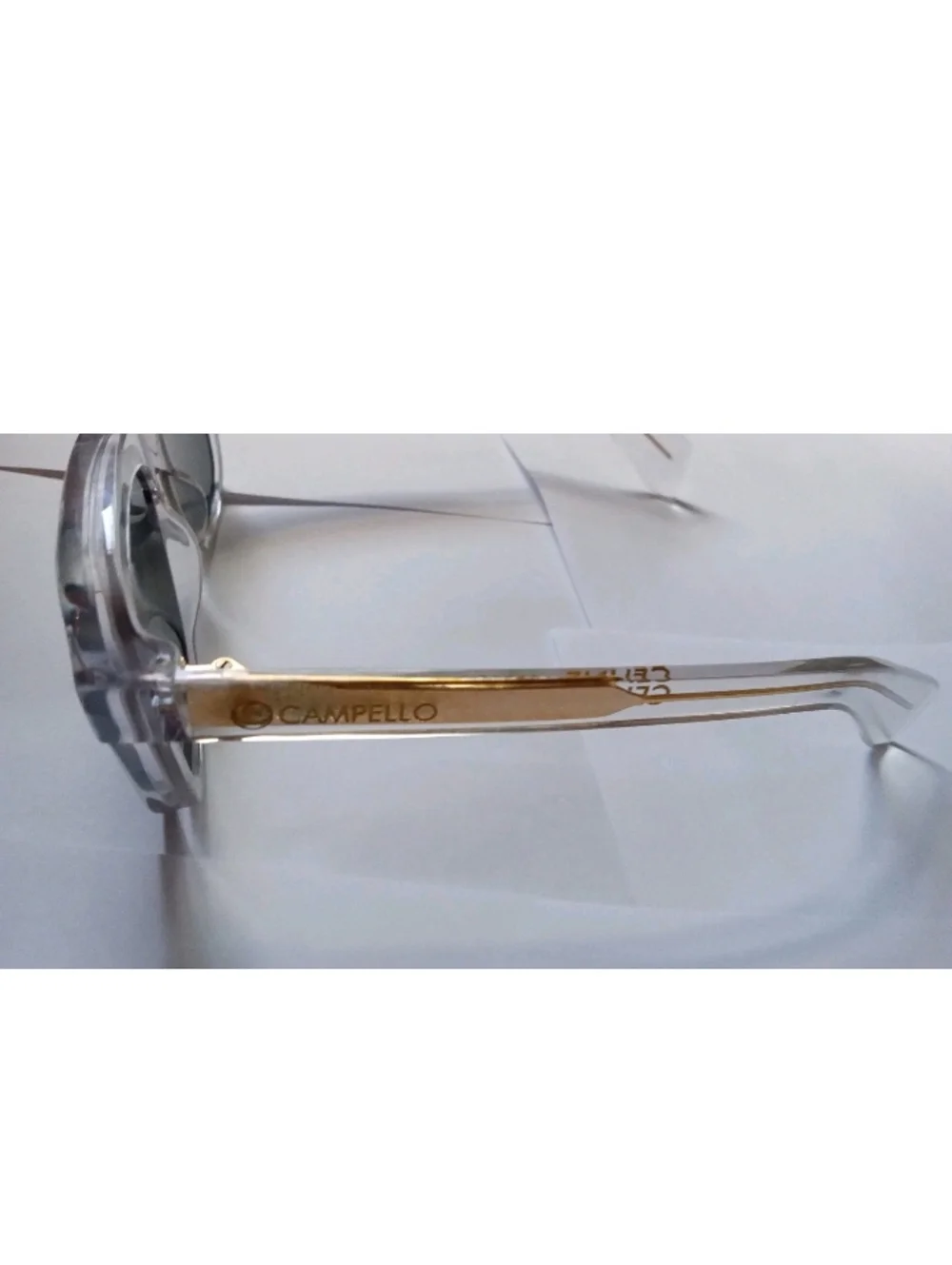 Clear Frame Sunglasses with Dark Lenses